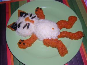 Фото рецепта «Рисовая каша Солнечный кот»