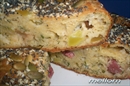 Пошаговое фото рецепта «Сырный кекс с колбасками»