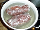 Пошаговое фото рецепта «Печеночная колбаса»