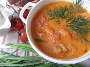 Фото рецепта «Томатный суп с водкой»