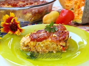 Фото рецепта «Тыквенно-рисовая запеканка с помидорами»