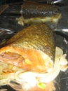 Пошаговое фото рецепта «Запеченный толстолобик на луковой перине»
