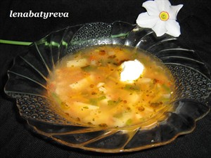 Фото рецепта «Томатный суп с картофелем и перловкой»