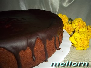 Фото рецепта «Медово-шоколадно-банановый торт»