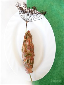 Фото рецепта «Люля - кебаб на укропной палочке»