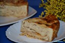 Пошаговое фото рецепта «Блинный пирог с джемом и творожно-сметанным суфле»