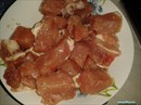 Пошаговое фото рецепта «Свинина с яблоками в сливочно-сырном соусе»