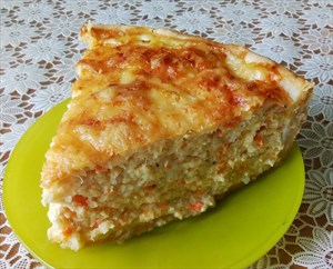 Фото рецепта «Пирог с рыбой и рисом»